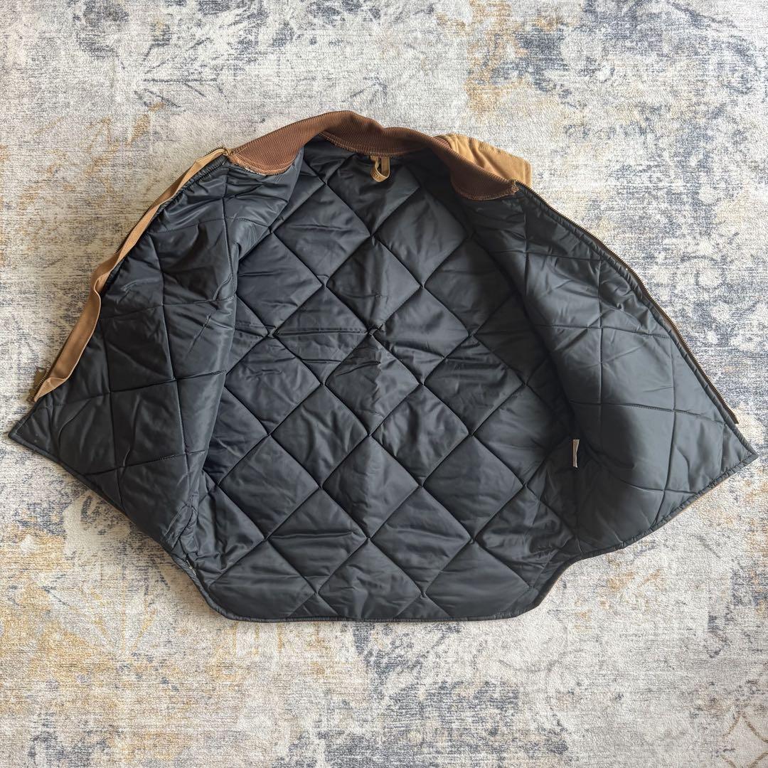 80s Carhartt ダッグ ベスト 腰ゴム ブラウン VQ186