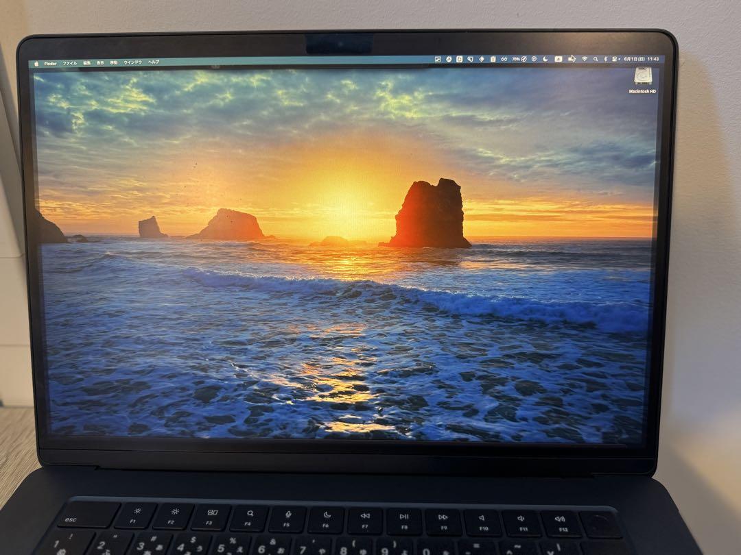 MacBook Air 15インチ ミッドナイト 16GB 512 GB