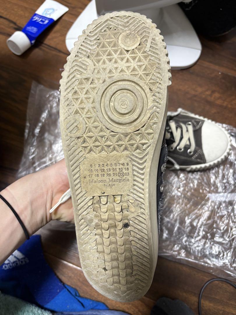 Maison Margiela レザー デニム 切り替え スニーカー