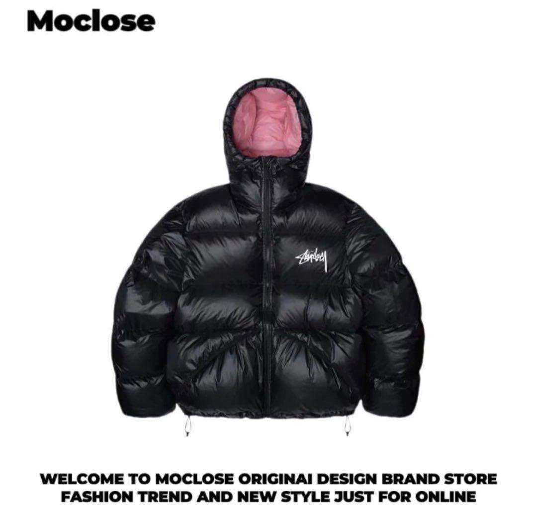 STUSSY ダウンジャケット ブラック STUSSY☆】DOWN PUFFER WRINKLED NYLON Black Unisex (STUSSY