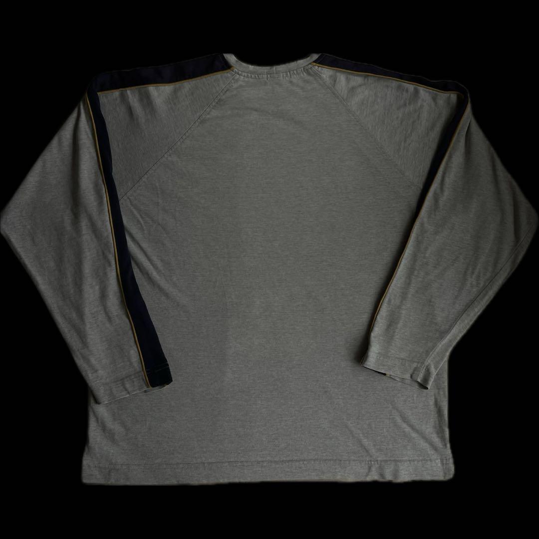 春新作の stussy old 刺繍ロゴ” ライン 90s グレー L ロンT ラグラン トップス