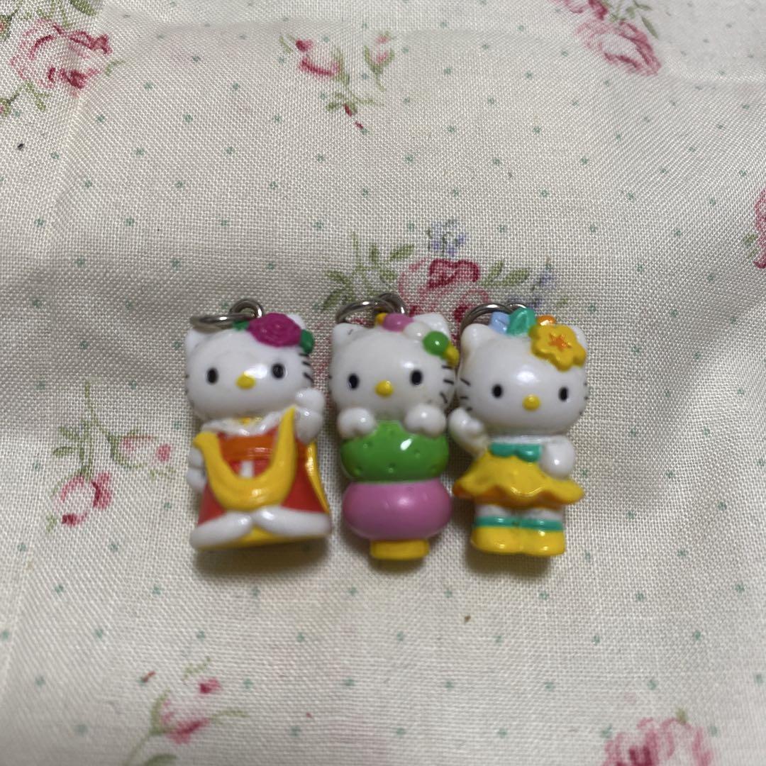 【レア】ハローキティ　小さなマスコット3個セット　平成レトロ