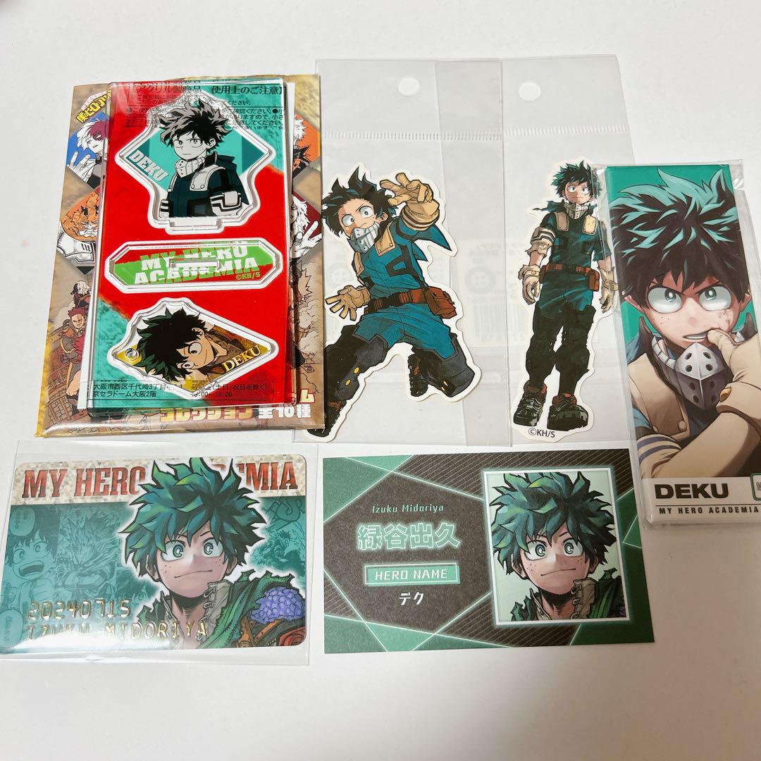 ヒロアカ 緑谷出久 原作グッズまとめ売り ヒロアカ 緑谷出久 グッズ まとめ売りポストカード ネームバッジ