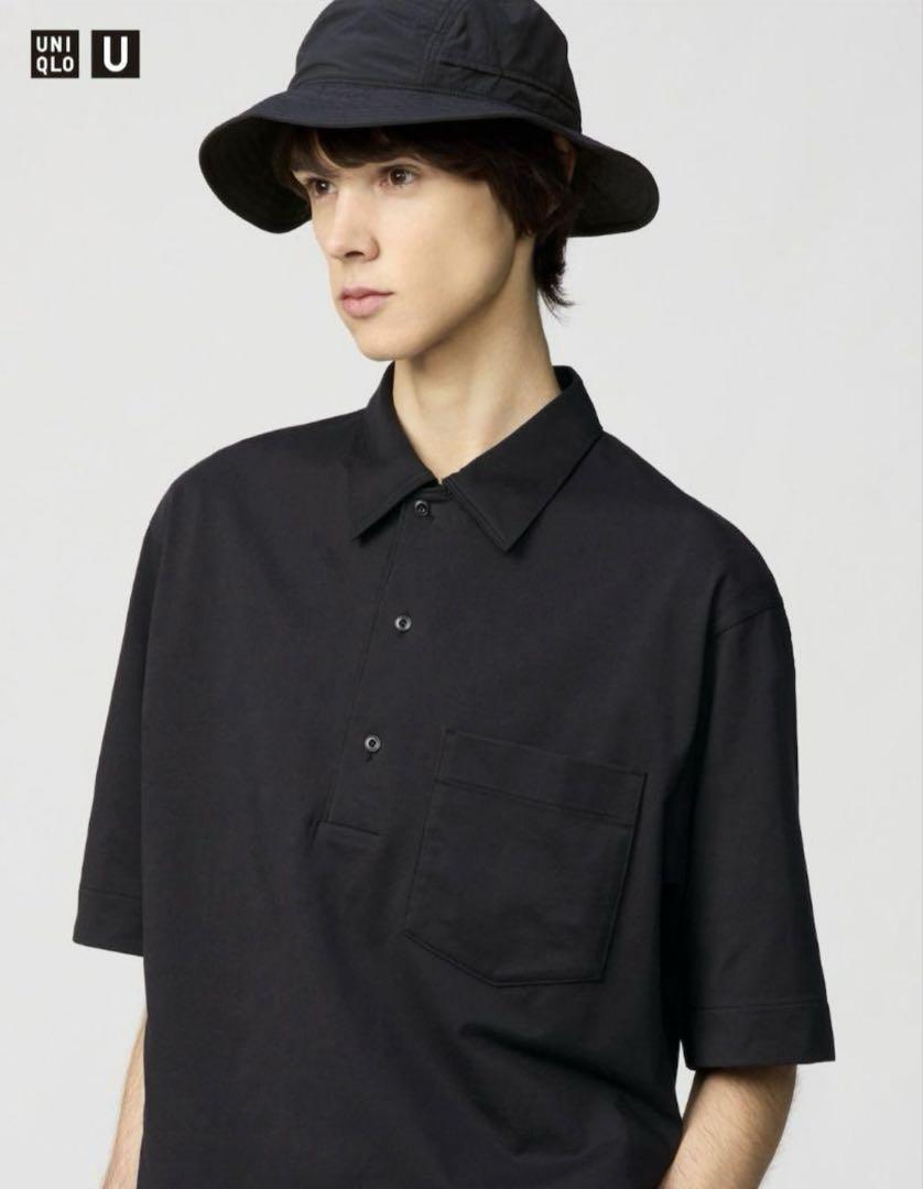 エアリズムコットンポロシャツ　L ブラック　新品未使用品　ユニクロU 黒 2024年 UNIQLO エアリズムコットンポロシャツ 黒 L - メルカリ