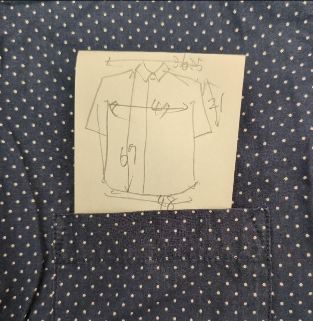 niko and 紺白の2種のドットプリントの綿シャツ 画像6