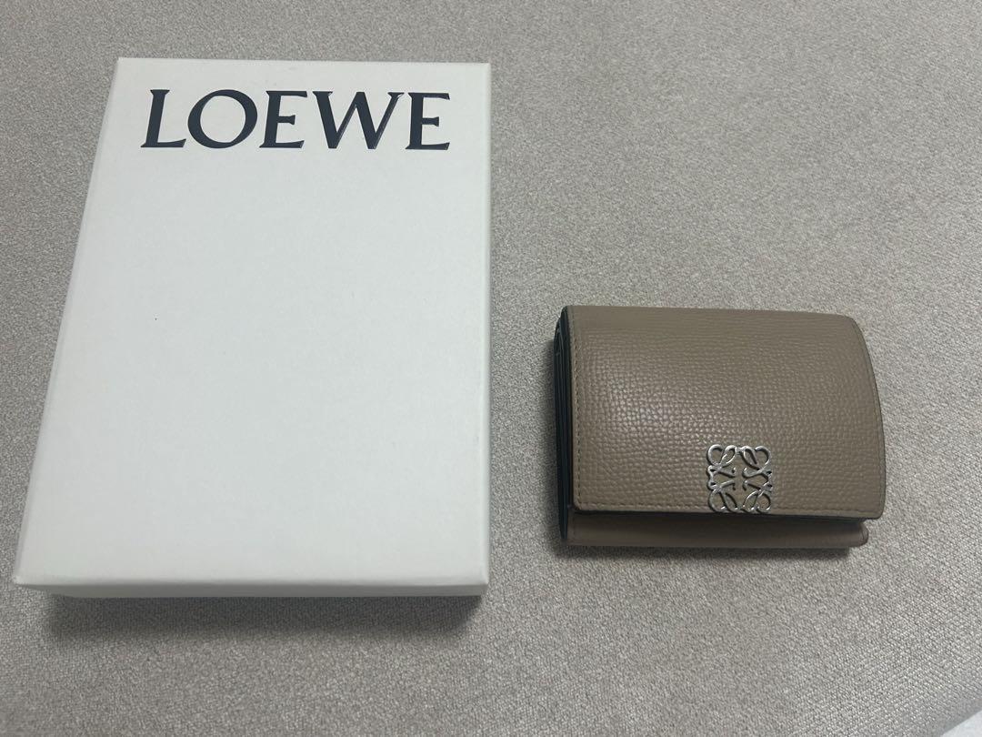 LOEWE ロエベ アナグラム トライフォールドウォレット財布 サンド