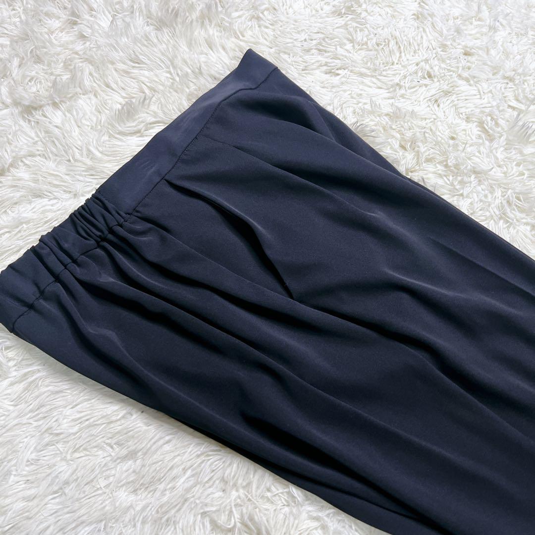 【未使用級】Plunerie パンツスーツ ノーカラー ネイビー L