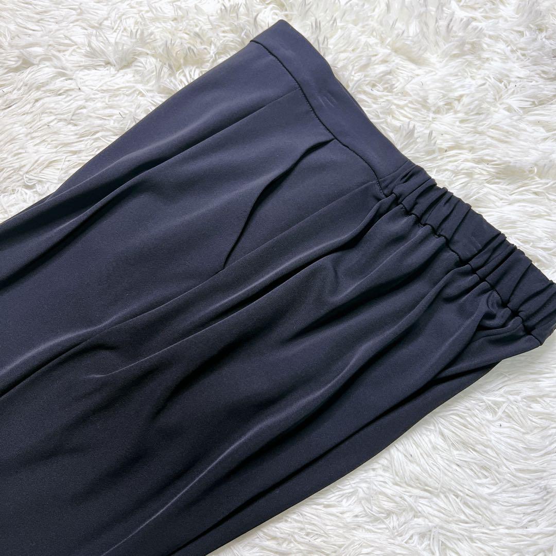 【未使用級】Plunerie パンツスーツ ノーカラー ネイビー L