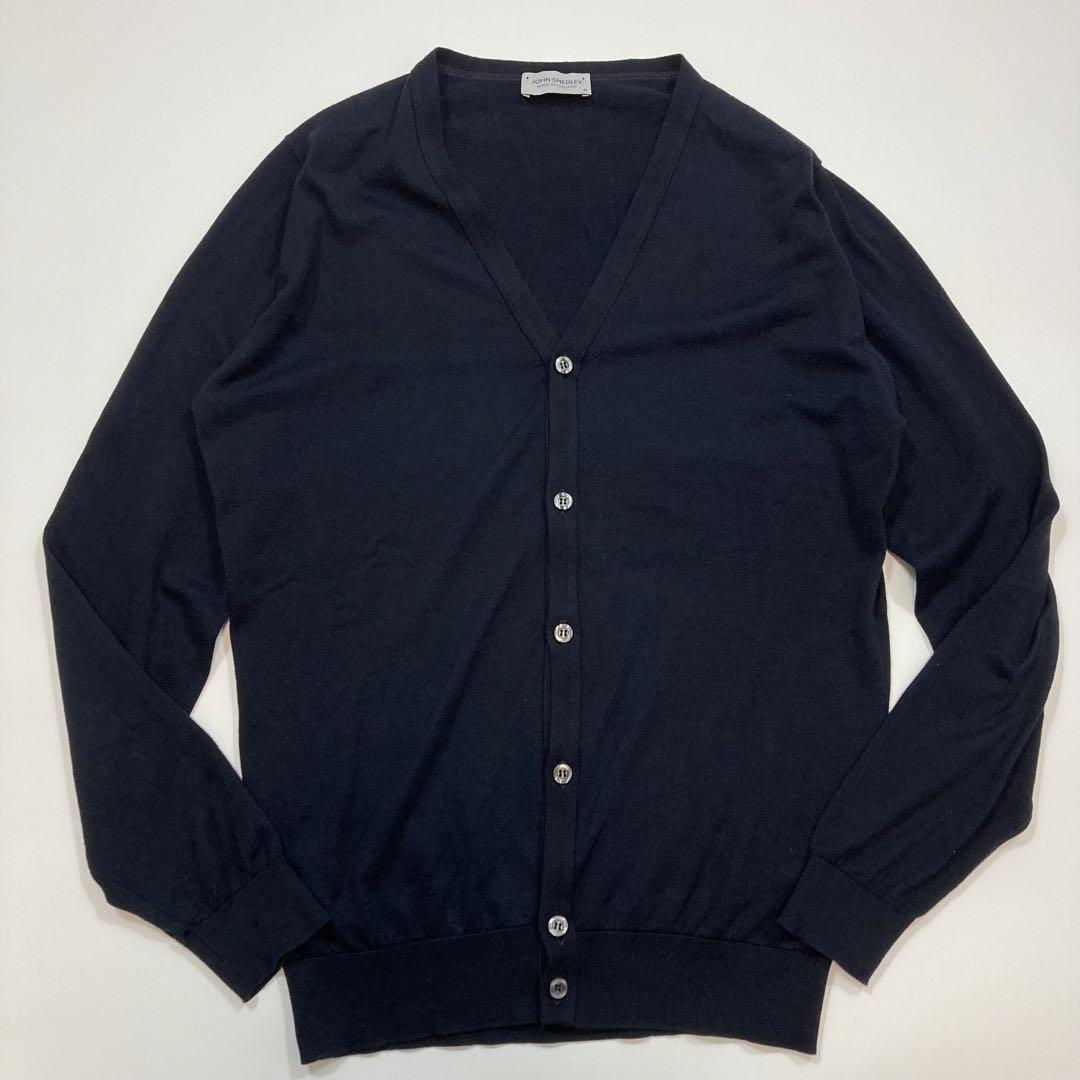 John smedley ジョンスメドレー ネイビー コットン M