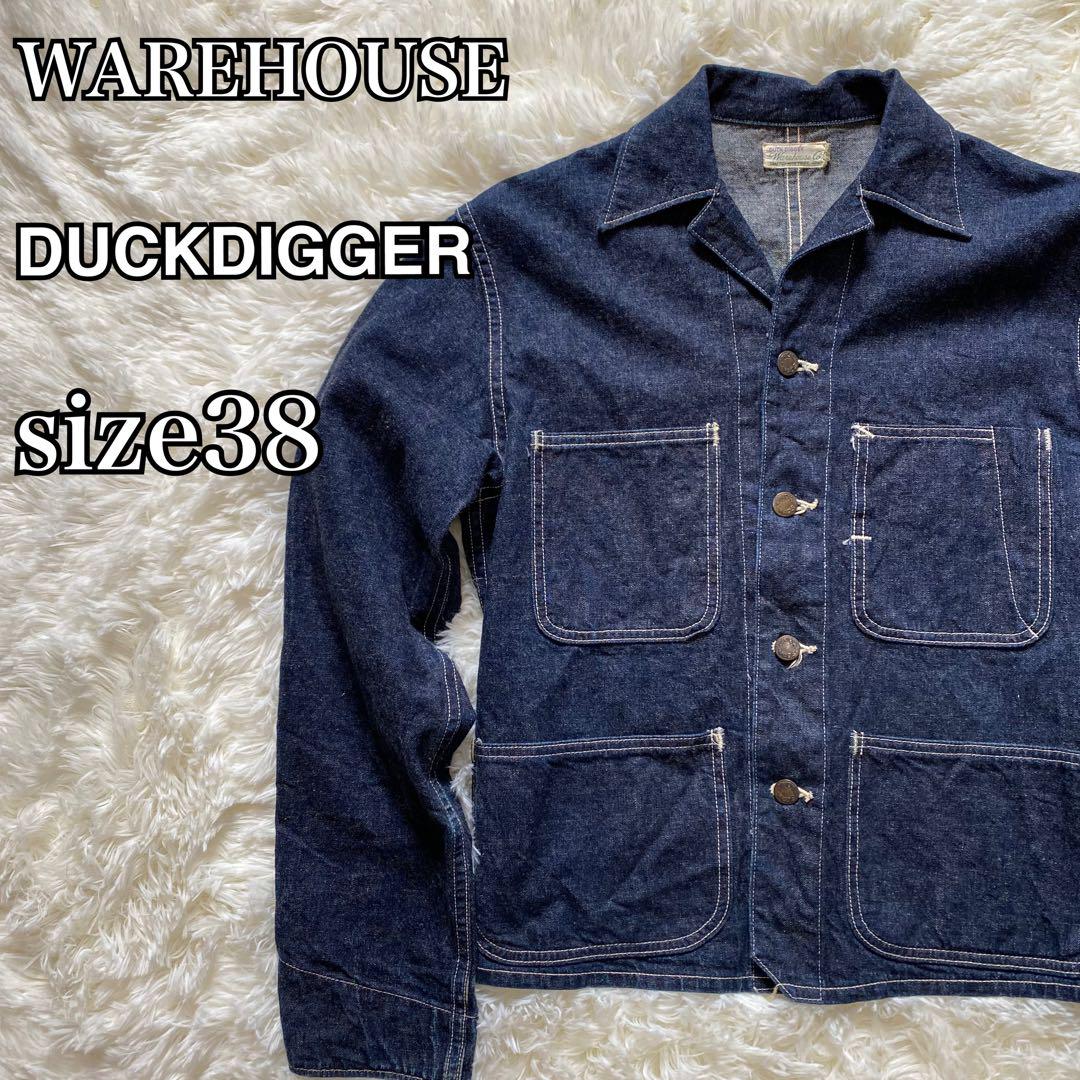 WAREHOUSE ダックディガー ショートカバーオール 38 デニム WAREHOUSE ダックディガー ショートカバーオール 38 デニム