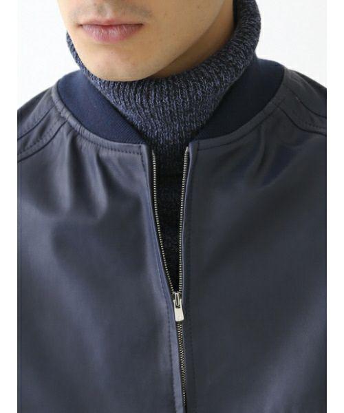 ABAHOUSE　アバハウス　レザーMA-1　美品　サイズ3　ネイビー