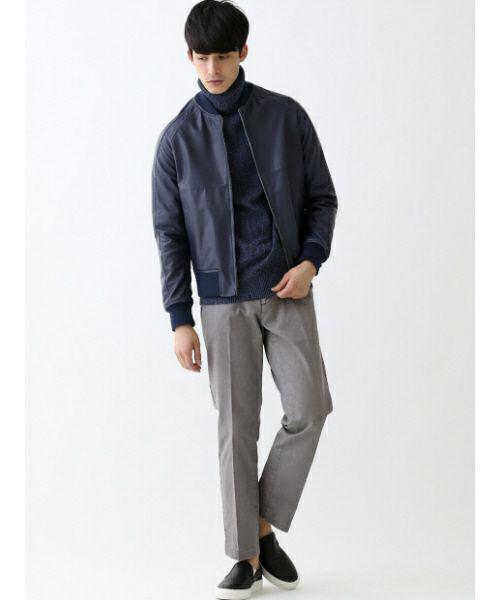 ABAHOUSE　アバハウス　レザーMA-1　美品　サイズ3　ネイビー