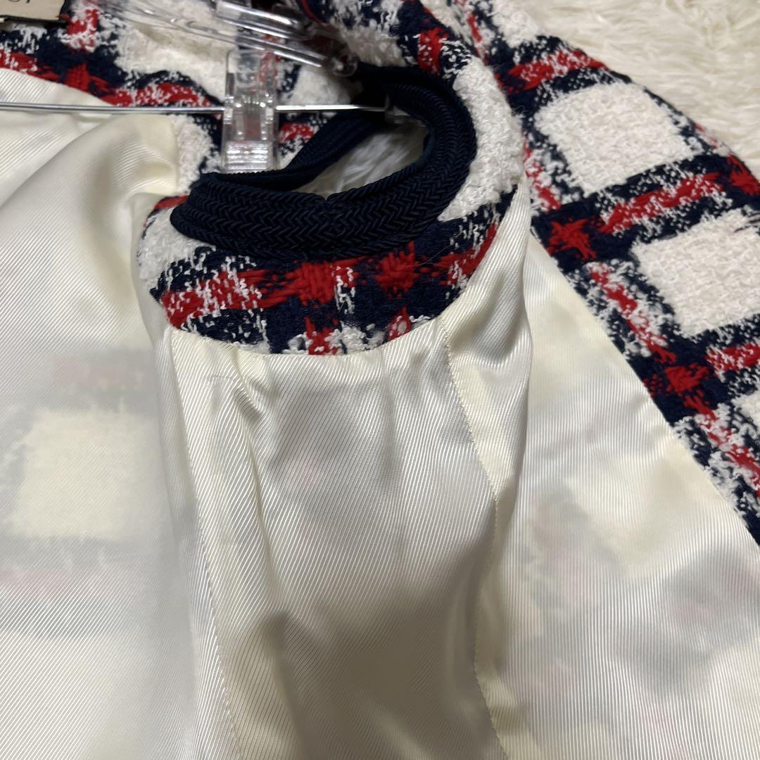 GUCCI グッチ　ツィード　ベストとスカート　ゴールドボタン　38サイズ