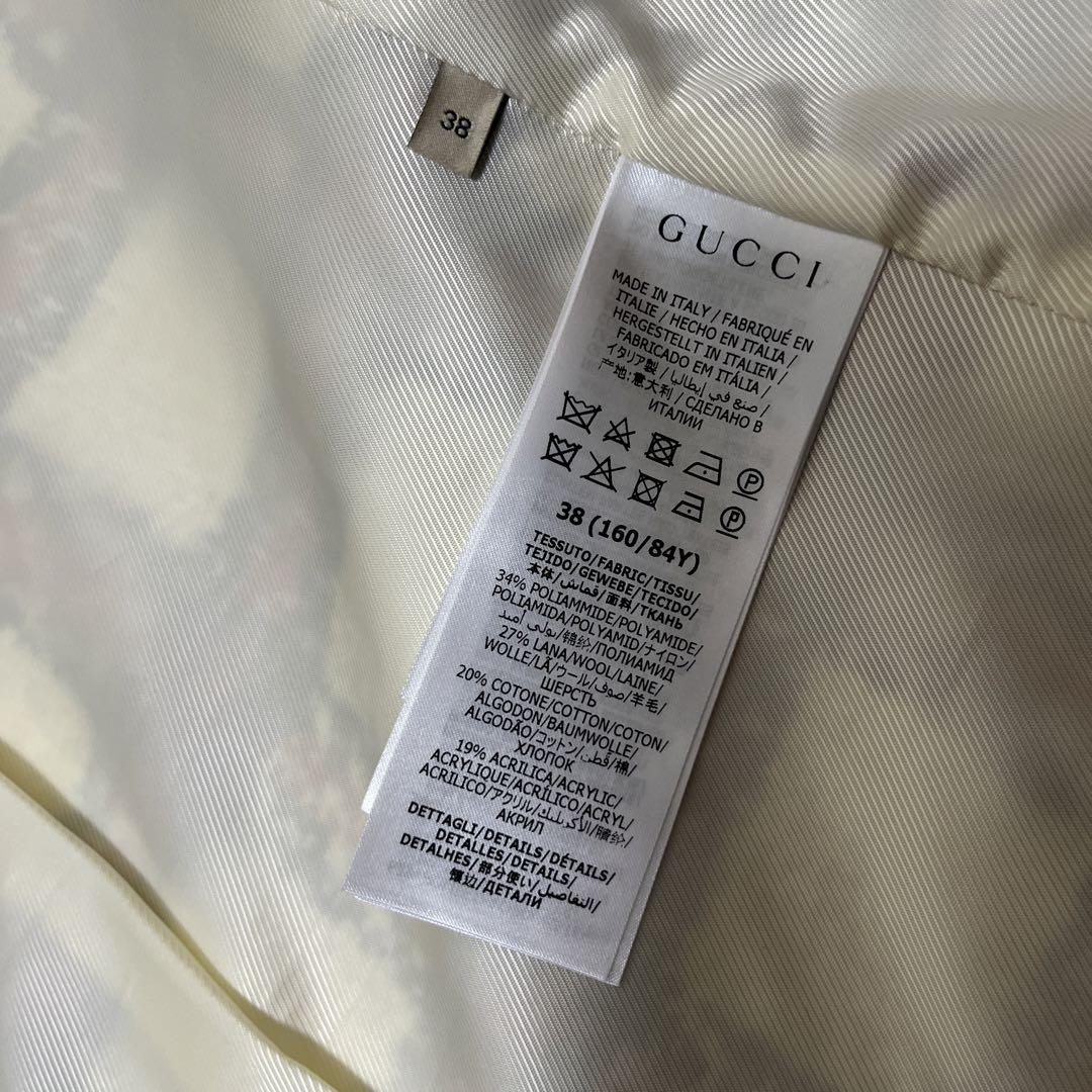 GUCCI グッチ　ツィード　ベストとスカート　ゴールドボタン　38サイズ