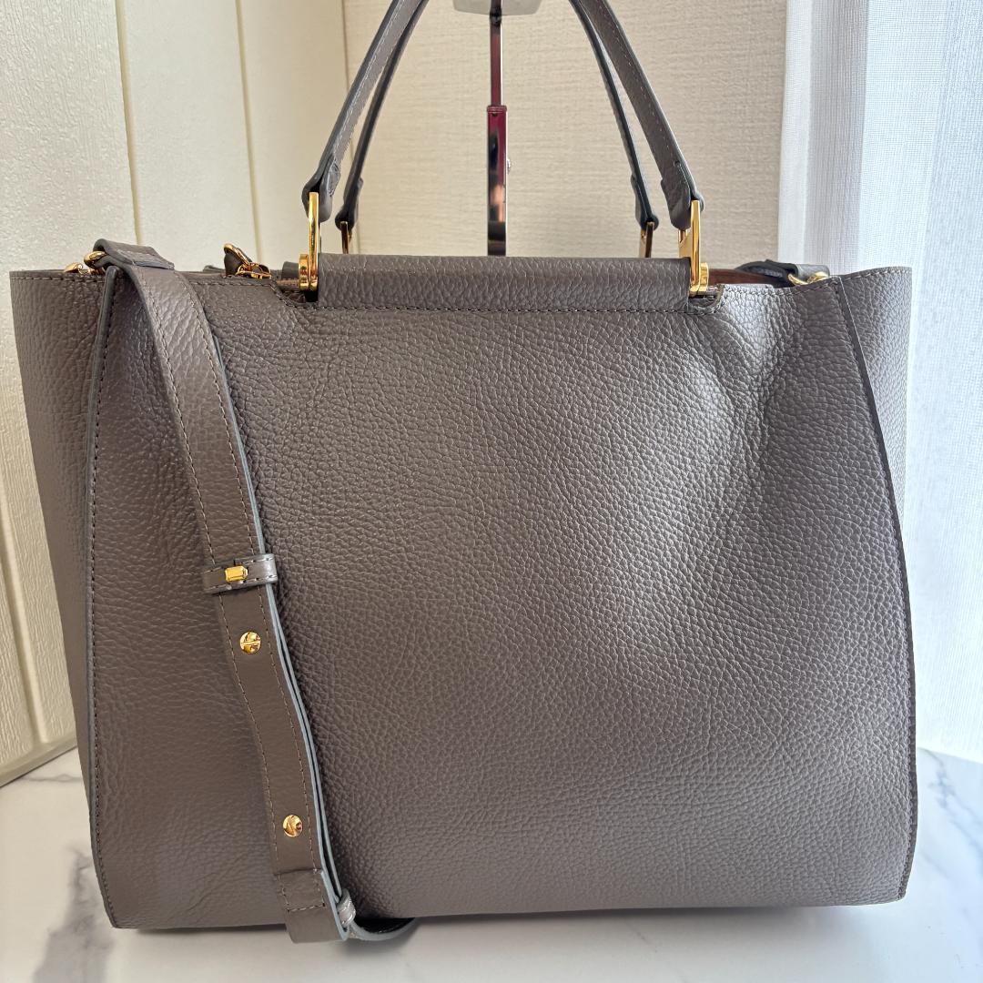 【美品】IACUCCI　本革2way　トートバッグ　グレージュ　イアクッチ