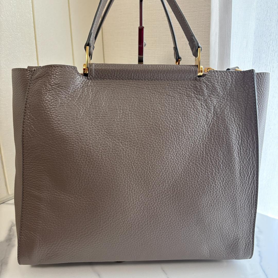 【美品】IACUCCI　本革2way　トートバッグ　グレージュ　イアクッチ