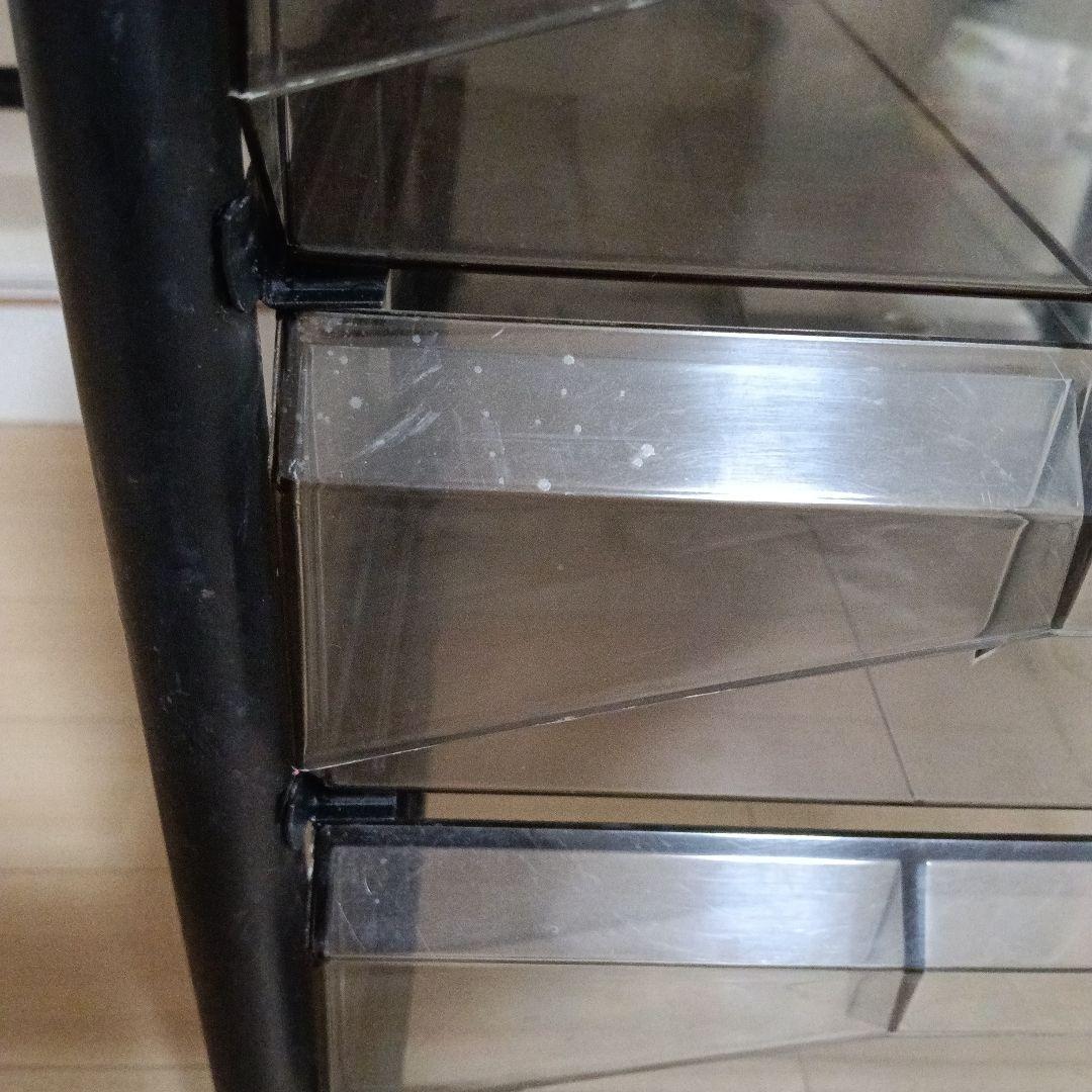 黒い引き出し付きパソコンデスク傷や汚れあり