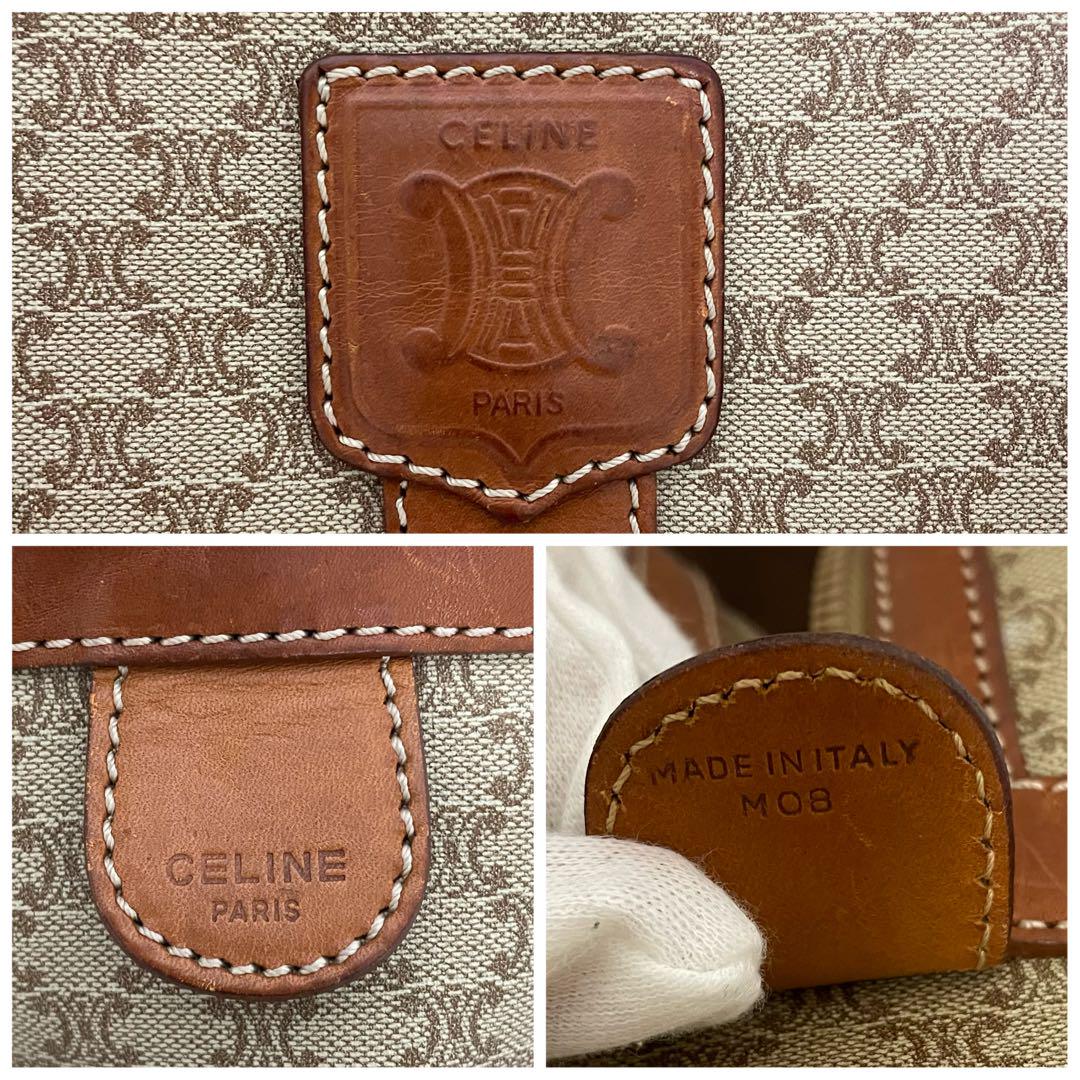 CELINE セリーヌ ハンドバッグ マカダム トリオンフ レザー