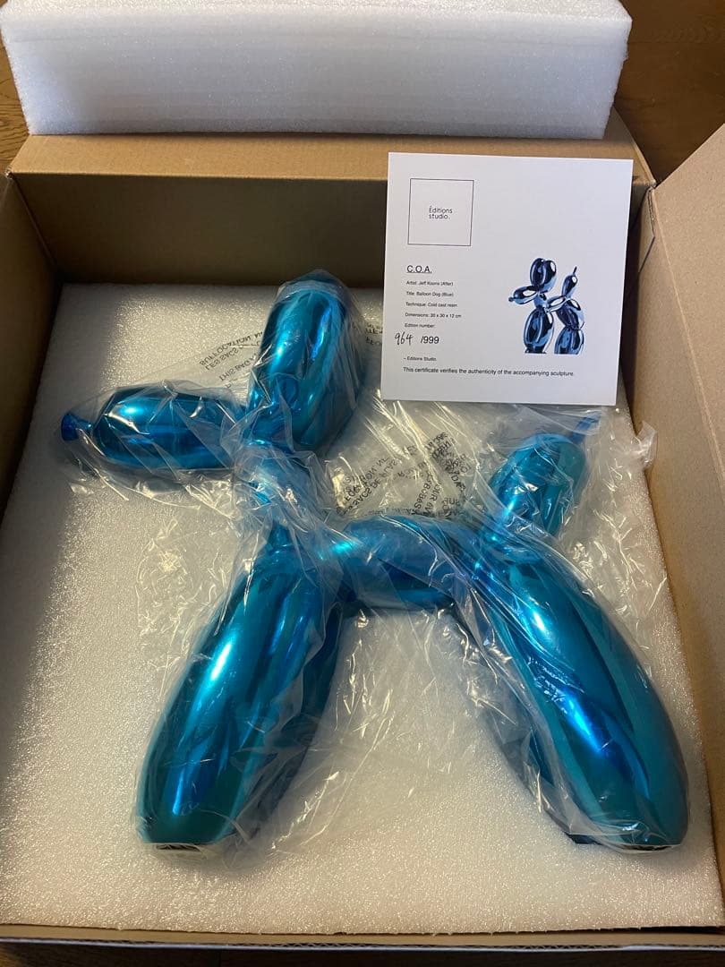 ジェフクーンズ バルーン ドッグ オブジェ 新品【未使用に近い ブルー