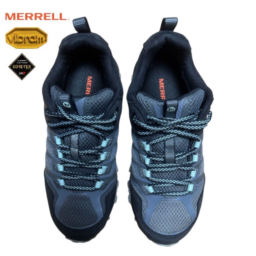 30日間返品交換可能! MERRELL GORE-TEX × Vibram 防水トレッキングシューズ 黒 100品質保証!