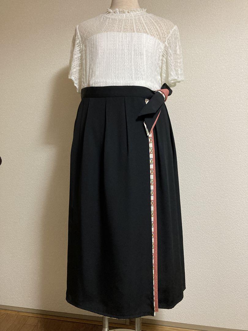 着物リメイク ゆったりサイズ 3way巻きスカート おまけのバック付き