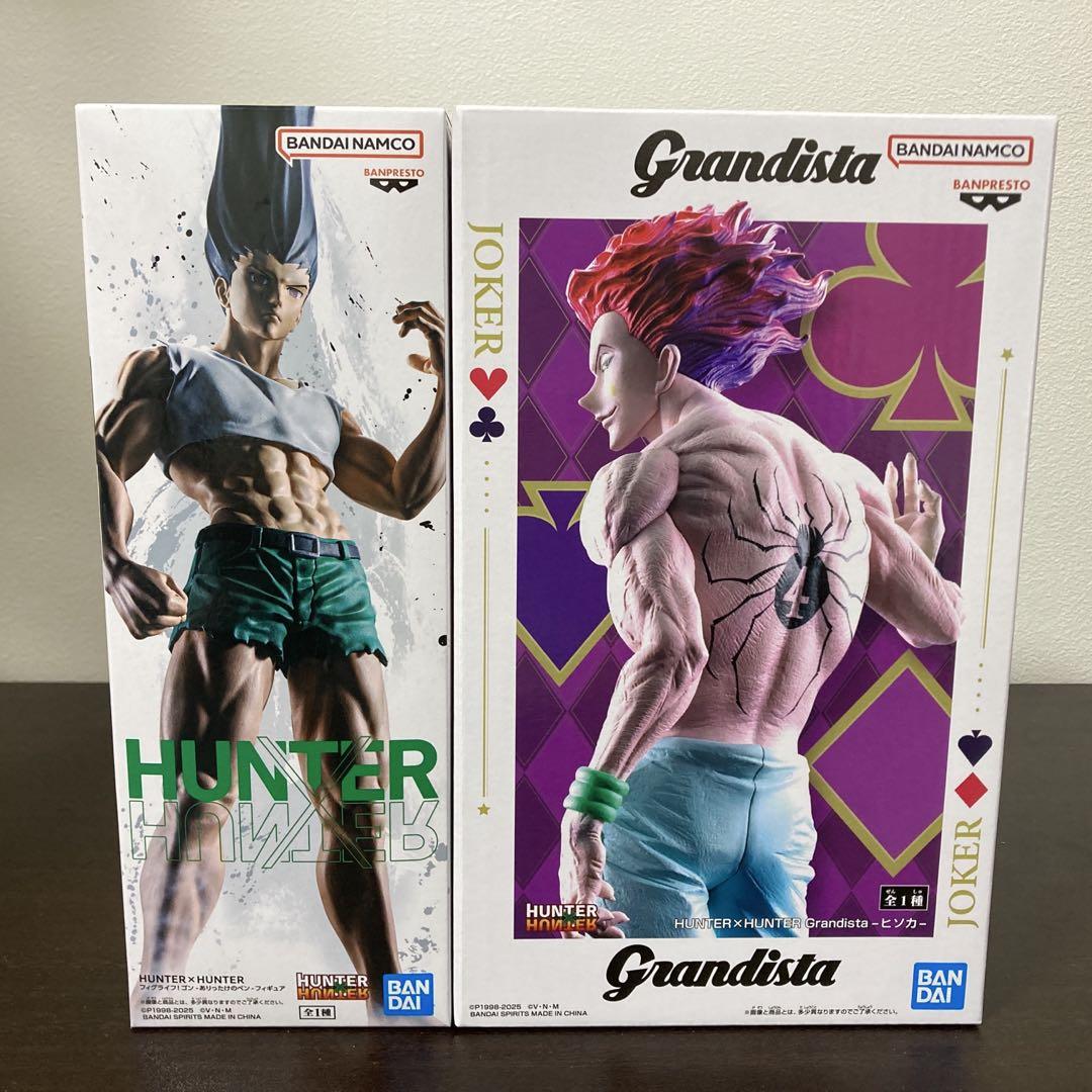 ハンターハンター　ヒソカとゴンさん フィギュア 2体セット HUNTER×HUNTER フィギュア ゴン ヒソカ 2体セット 美品 - メルカリ