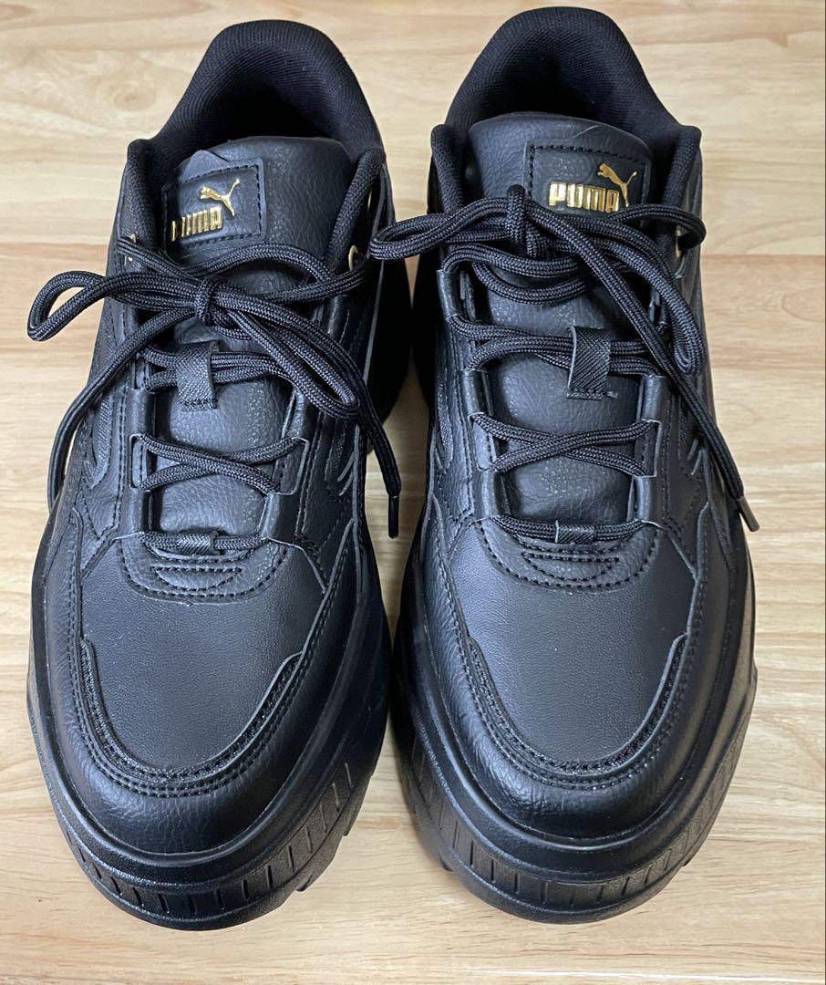 スニーカー 厚底 PUMA KARMEN X-TRA 25cm ブラック