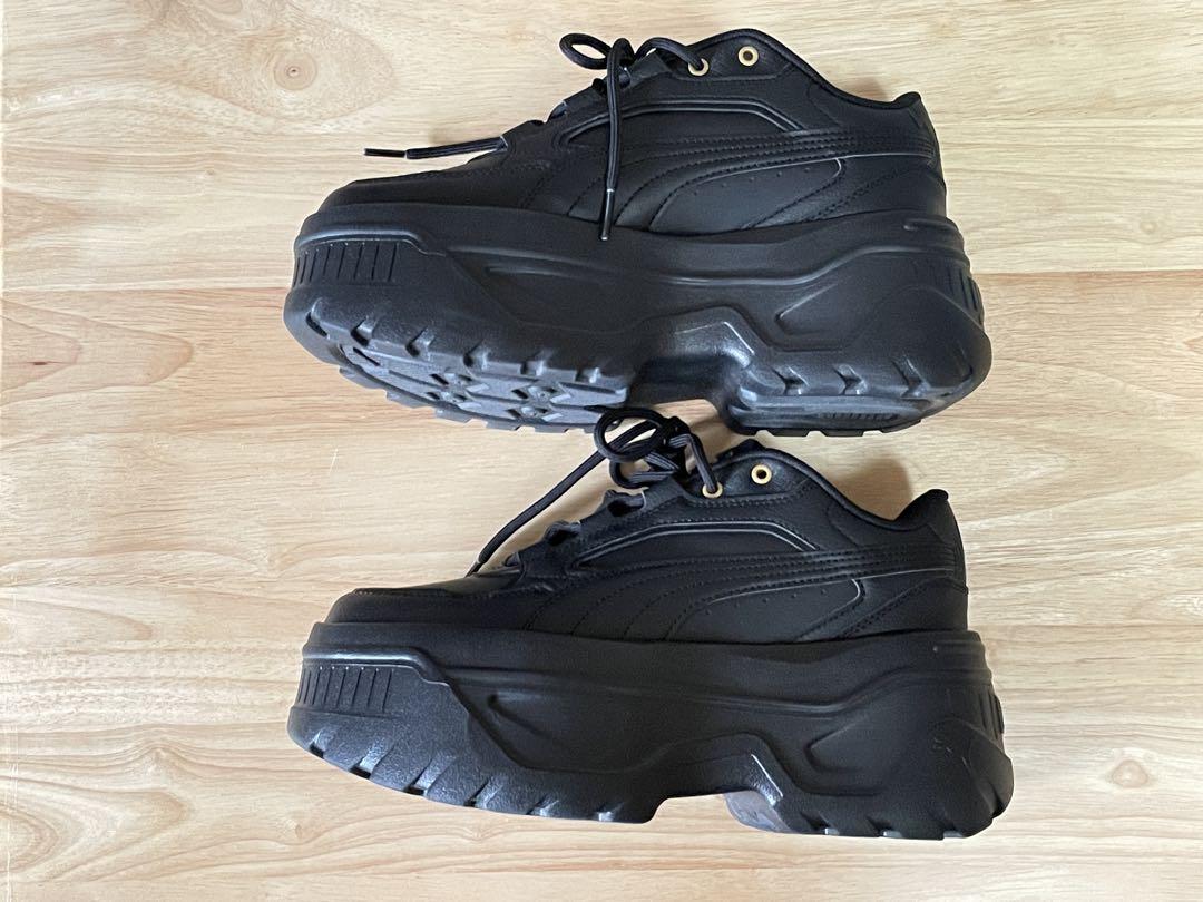スニーカー 厚底 PUMA KARMEN X-TRA 25cm ブラック