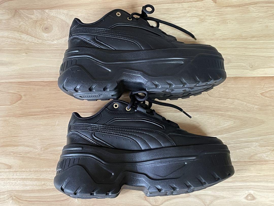 スニーカー 厚底 PUMA KARMEN X-TRA 25cm ブラック