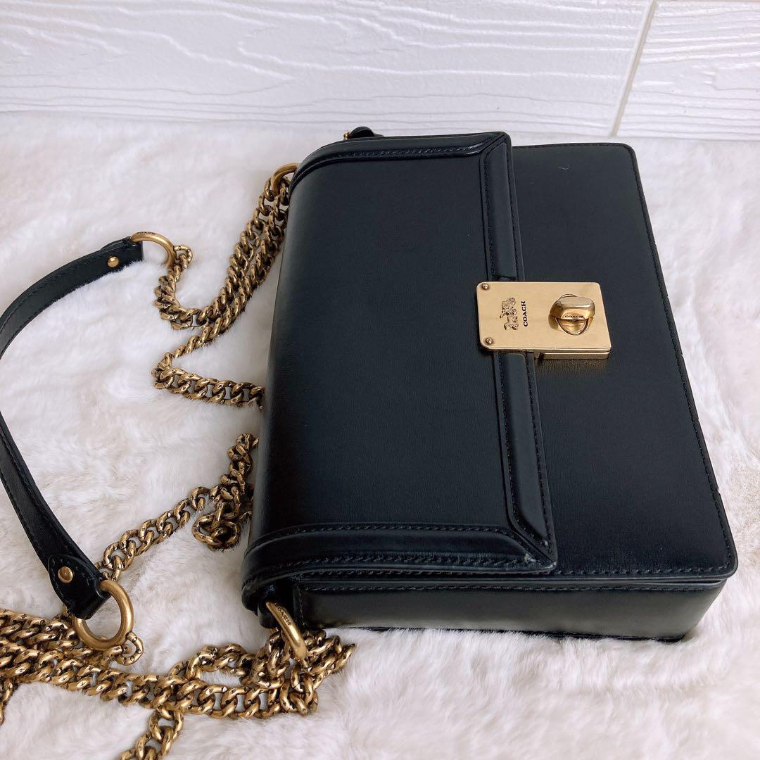 激安店舗 美品☆COACHコーチ 2wayチェーンショルダーバッグ レザー バッグ