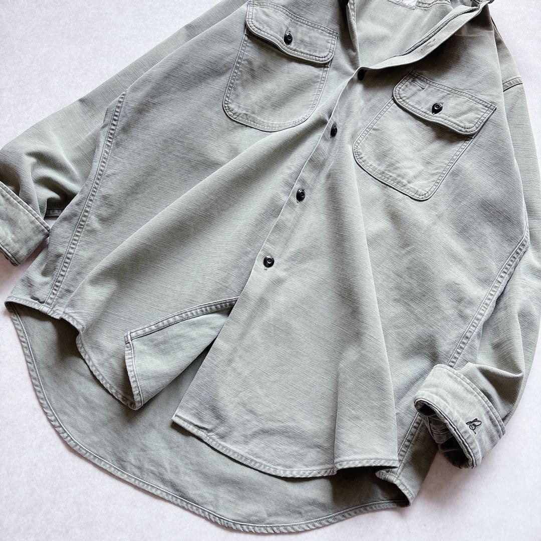 美品★MADISON BLUE | 01 カーキ ハンプトンシャツ B刺繍