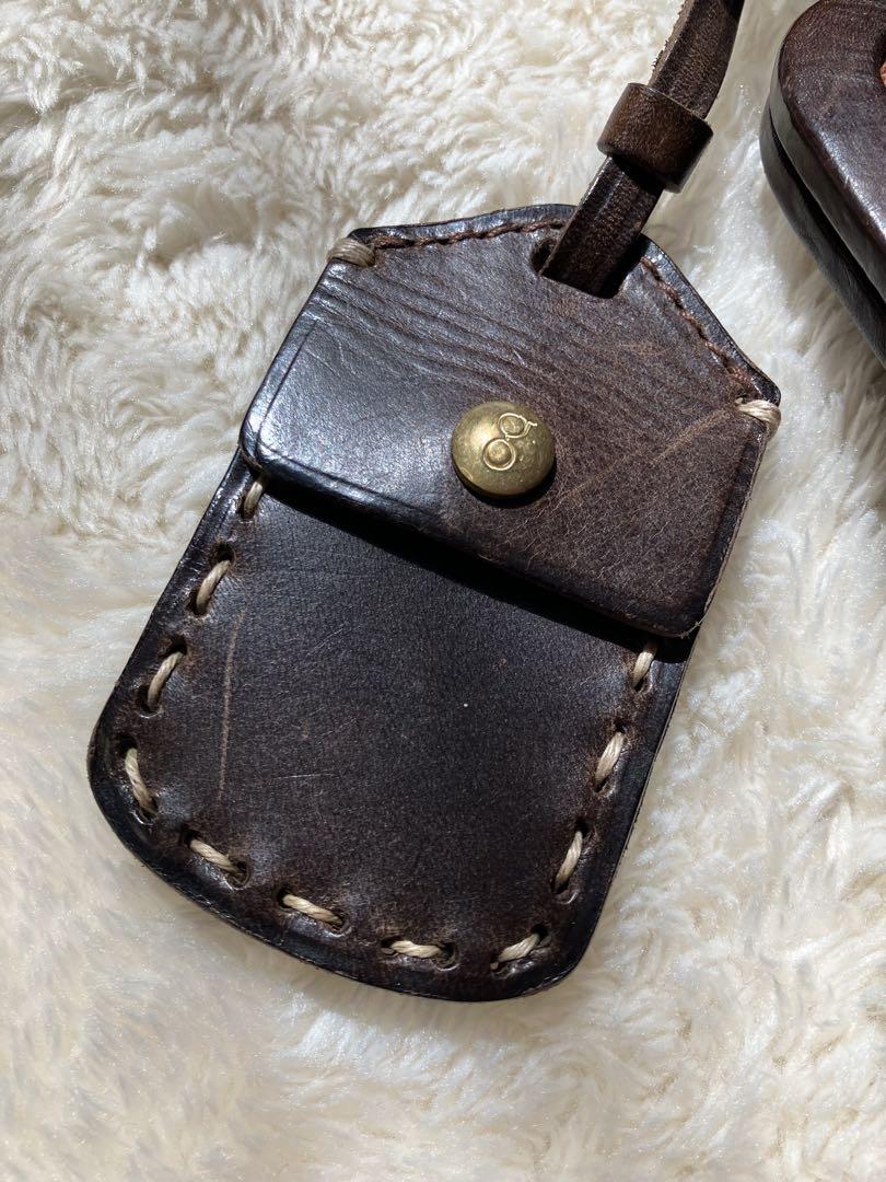 【美品】 ゲンテン ハンドバッグ がま口 レザー バイカラー ロゴ刻印 ブラウン 美品】 ゲンテン ハンドバッグ がま口 レザー バイカラー ロゴ