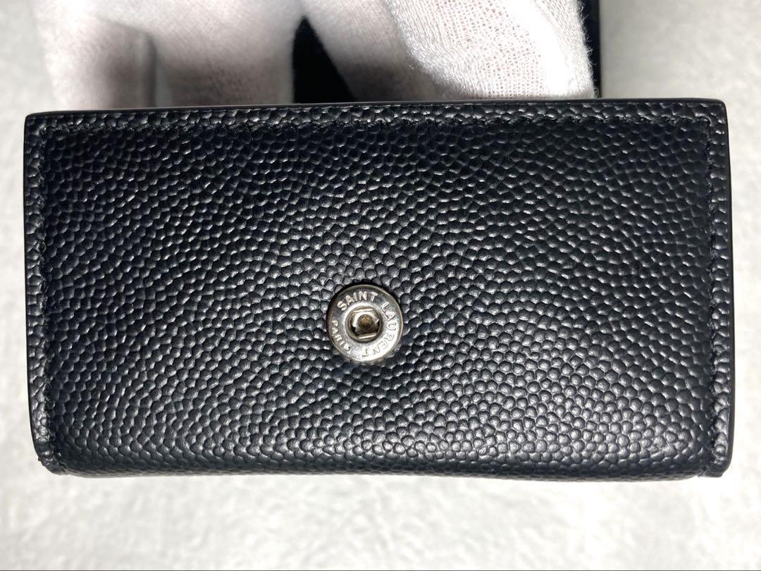 良品　サンローラン　レザー　コインケース　ブラック　黒