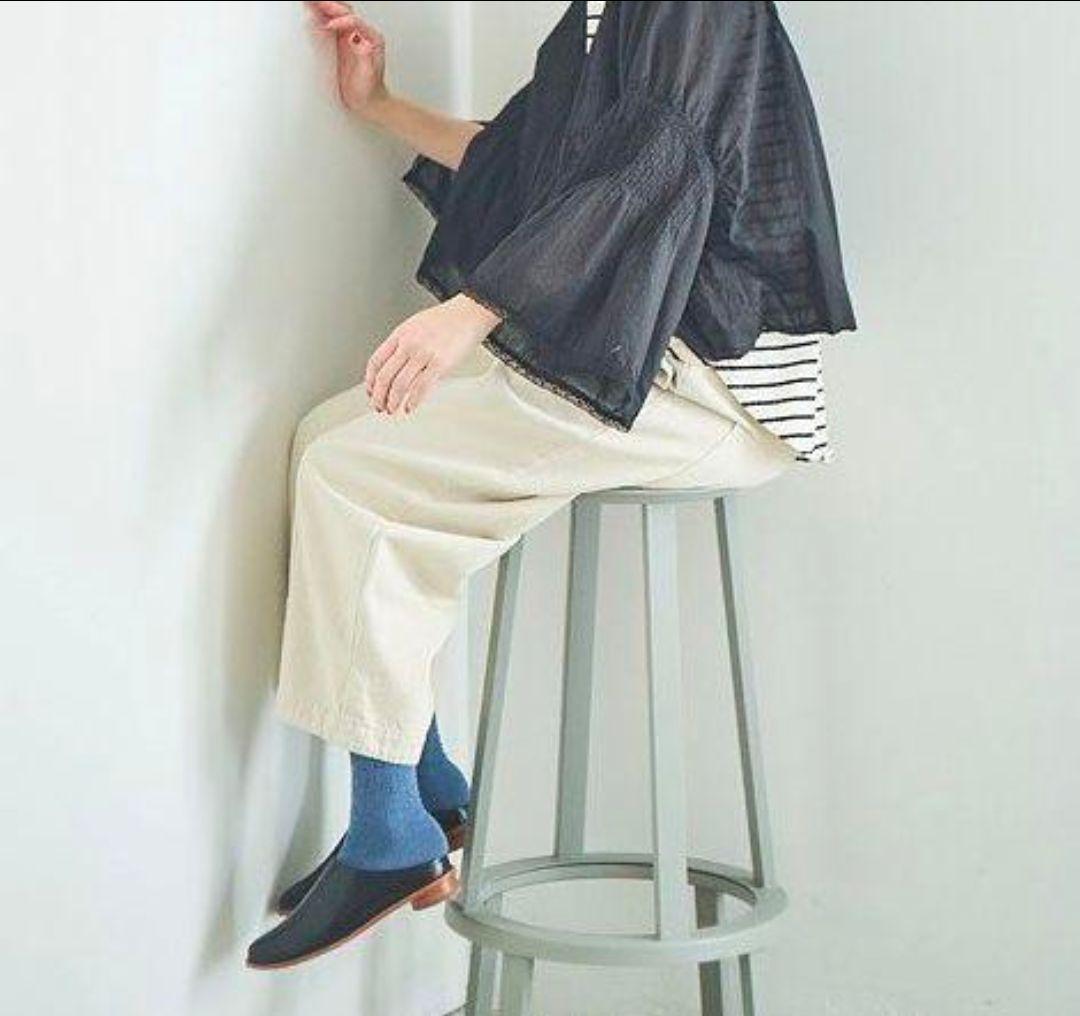 jiro様 ツムグtumugu リネンデニムテーパードバルーンパンツ