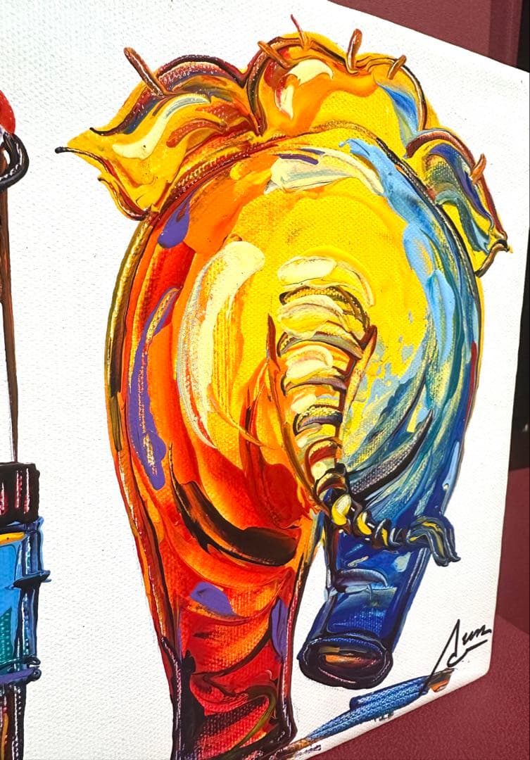 ゾウとトゥクトゥク キャンバス