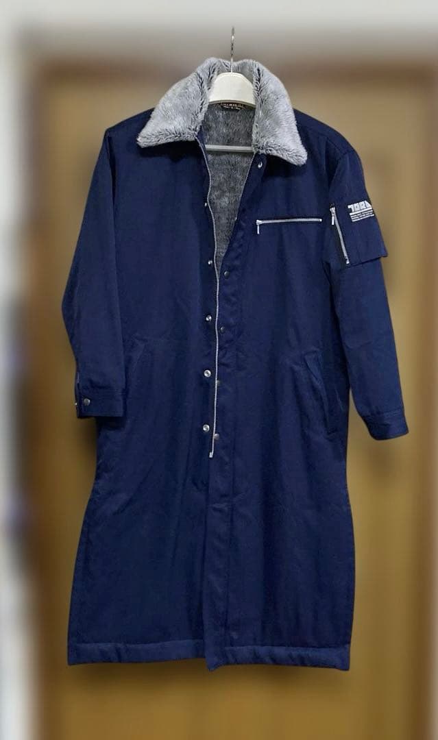 寅壱　ロングコート　濃紺　ネイビー　Lサイズ　2530