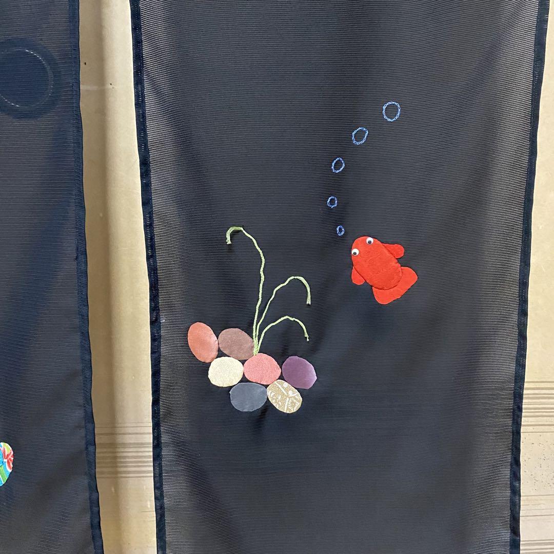 ハンドメイド　絽　暖簾　夏物　和