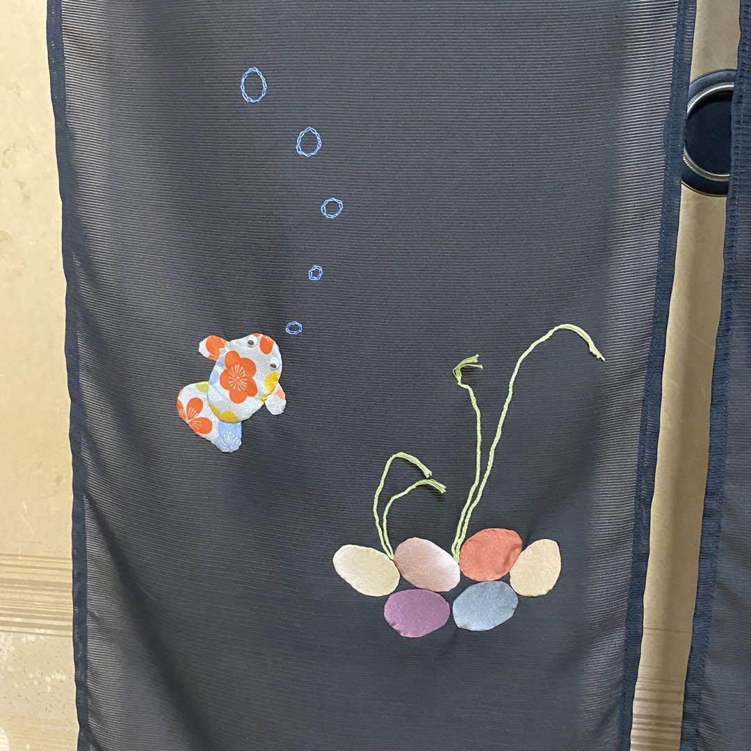 ハンドメイド　絽　暖簾　夏物　和