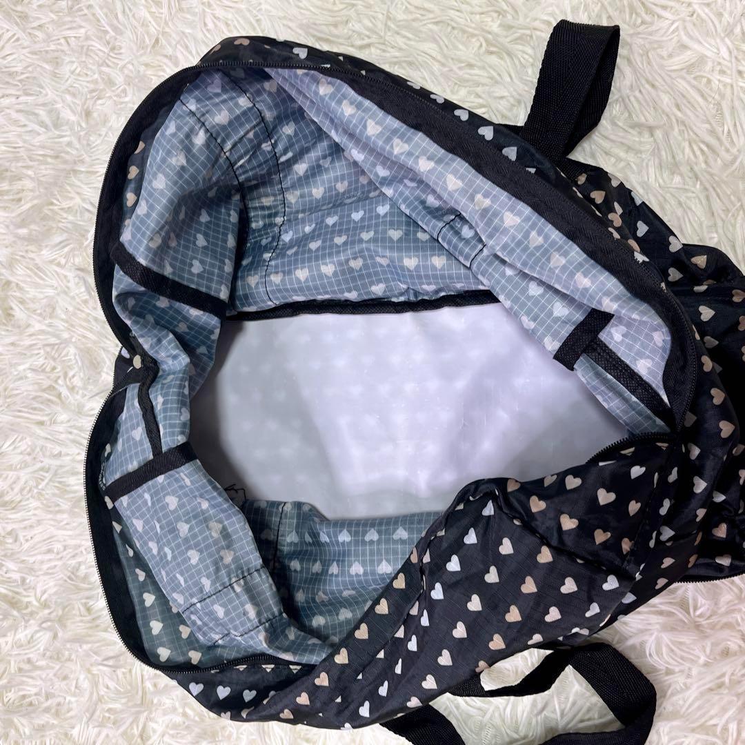 美品　レスポートサック　LeSportsac ハート柄ポケットタブル　エコバッグ