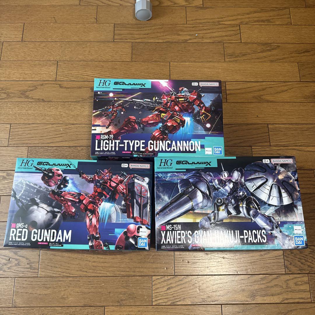 ガンプラ 軽キャノン エグザべ専用ギャン(ハクジ装備)赤いガンダムまとめ売り