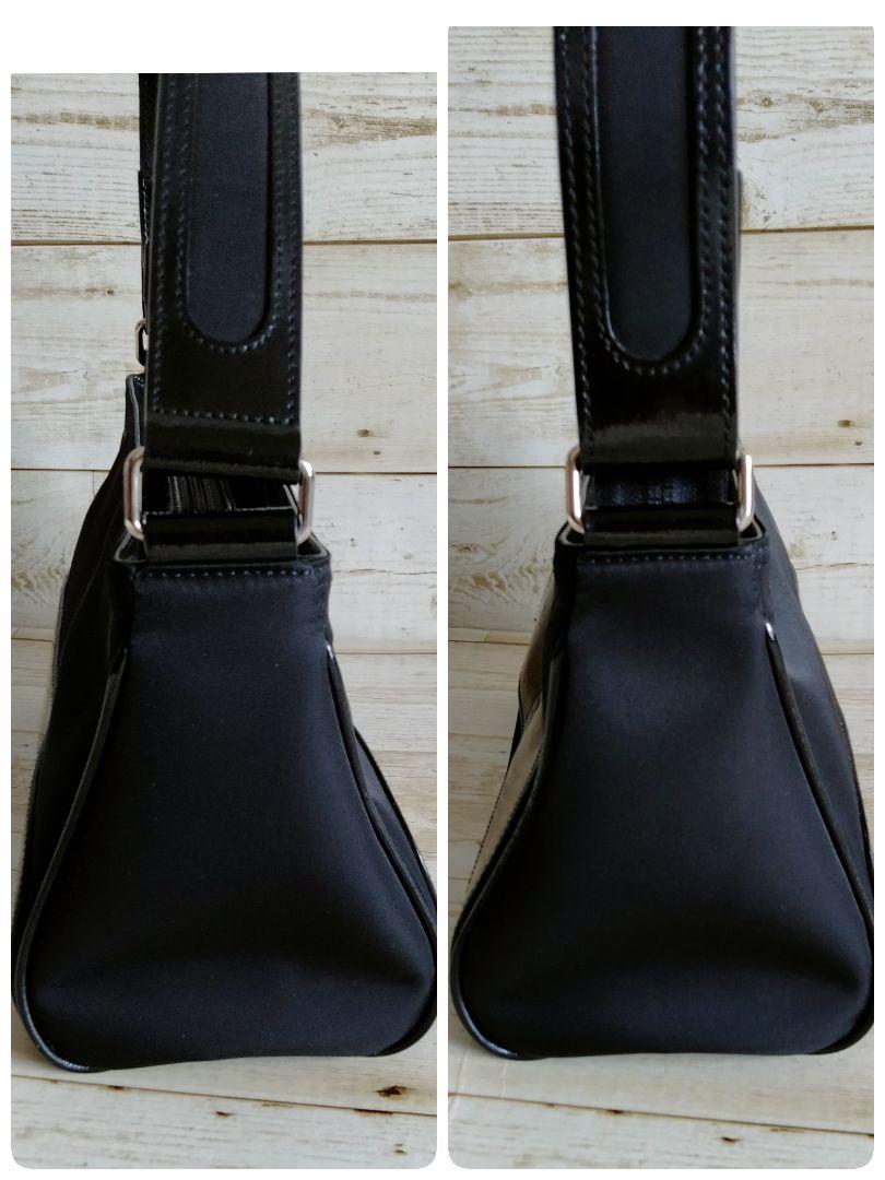 GIVENCHY ジバンシーハンドバッグ　ナイロン×エナメル　黒