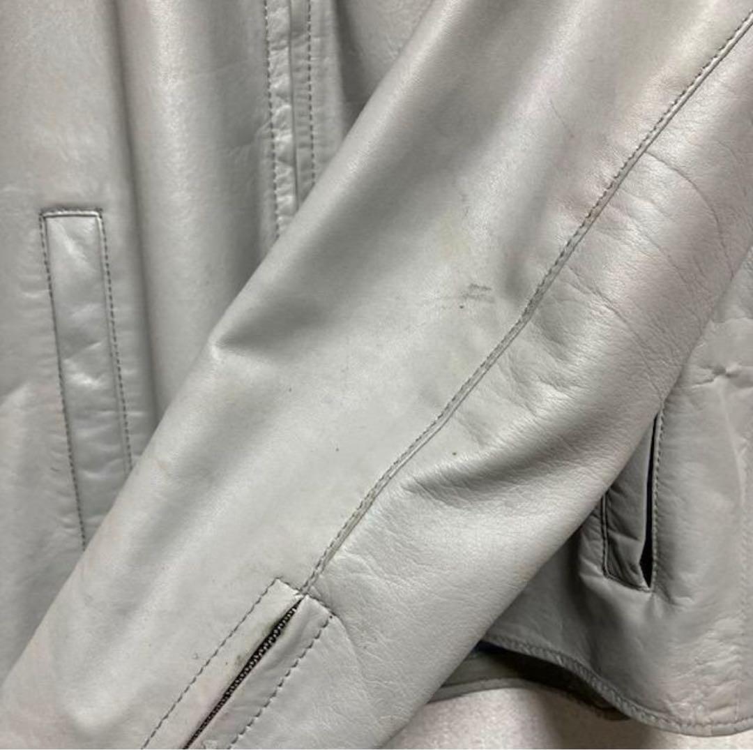 Degner デグナー グレー レザージャケット　ライダースジャケット L