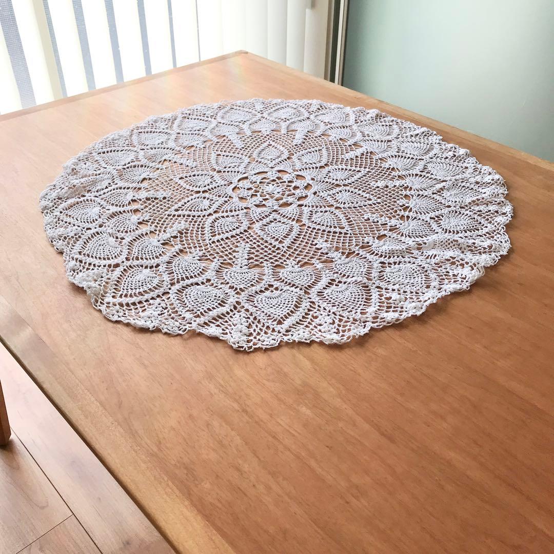 最高級のスーパー 19 テーブルクロス クロシェ レース ドイリー かぎ