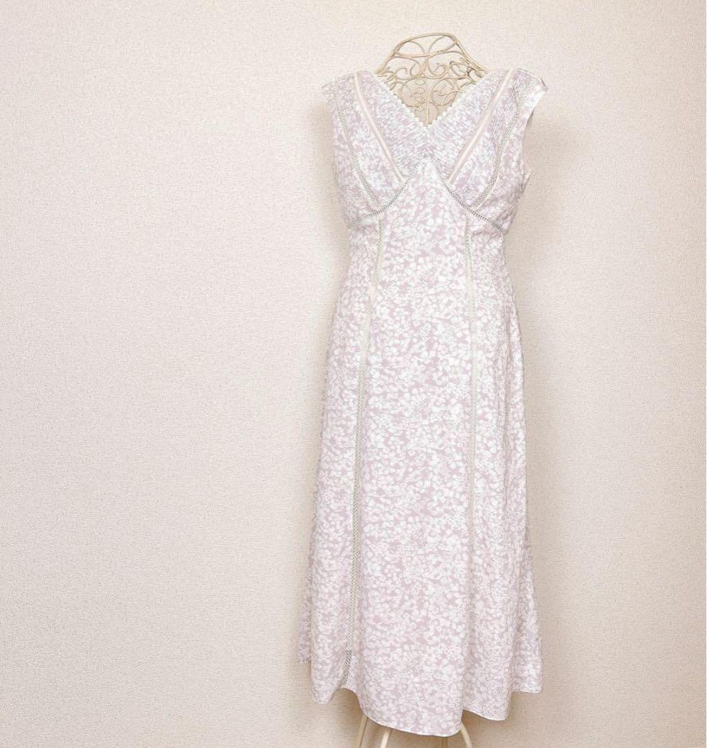Her lip to Lace Trimmed Floral Dress 花柄 画像1