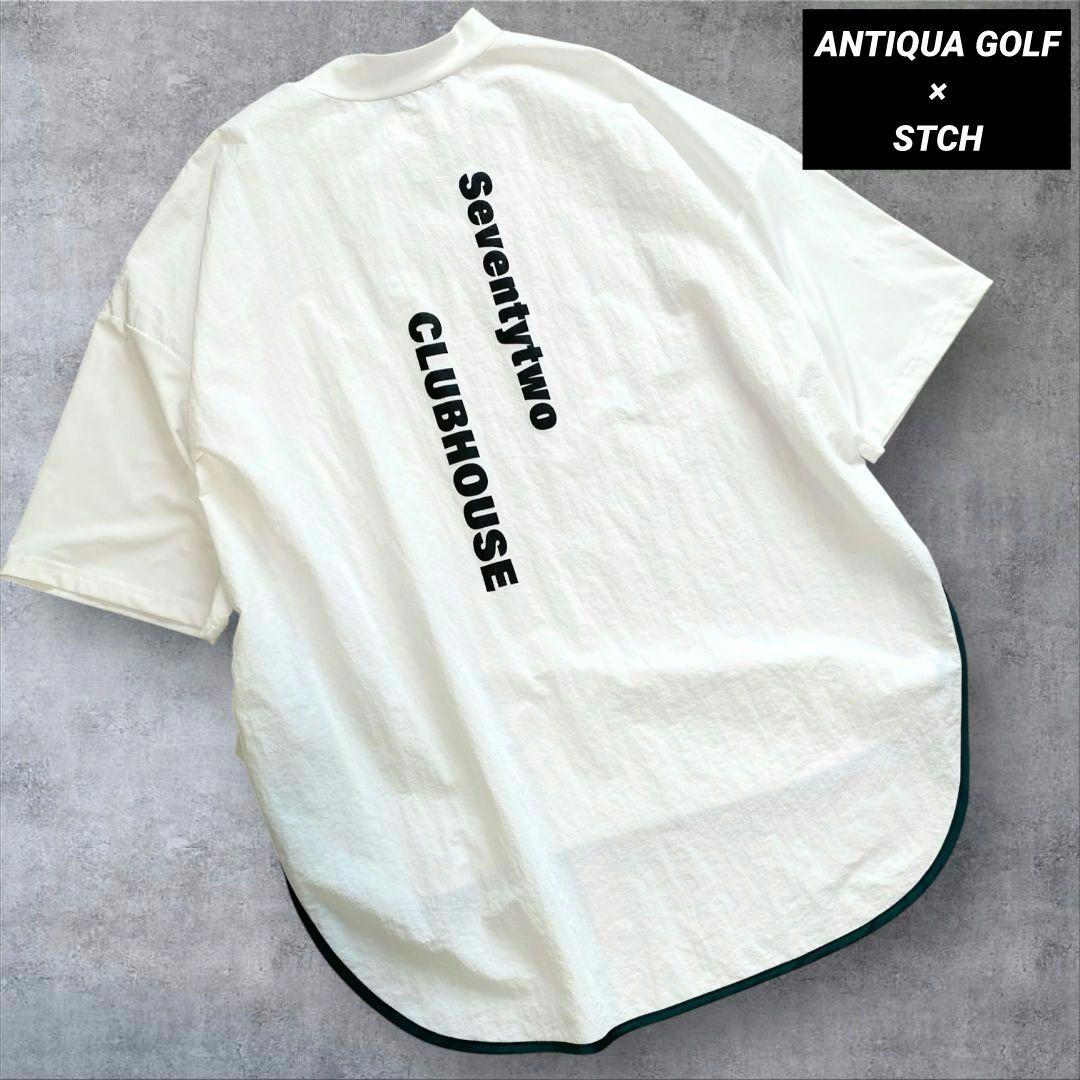 美品！　ANTIQUA GOLF × STCH　異素材ドッキング　モックネック