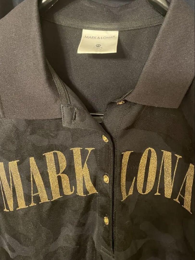 【希少】MARK LONA シースルー ゴールドラ ブラックポロシャツ 40 L