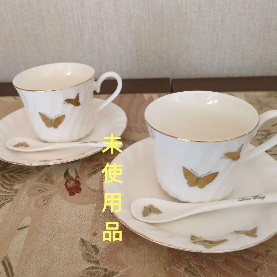 Love Wing ボーンチャイナ ティーカップ・ソーサー 2客 スプーン付き
