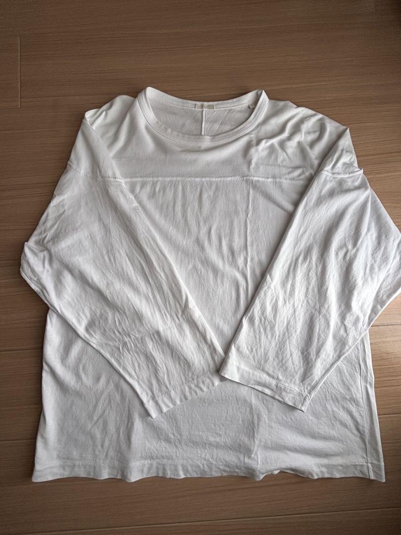 comoli フットボールTシャツ アイボリー サイズ2