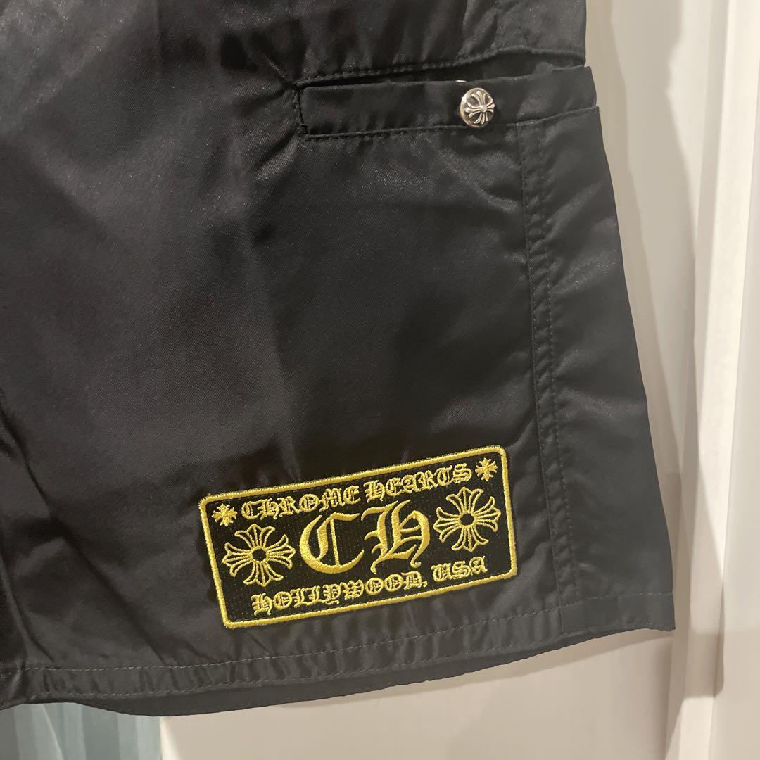 クロムハーツ　ロゴワッペン付きショーツ ショートパンツ ブラック