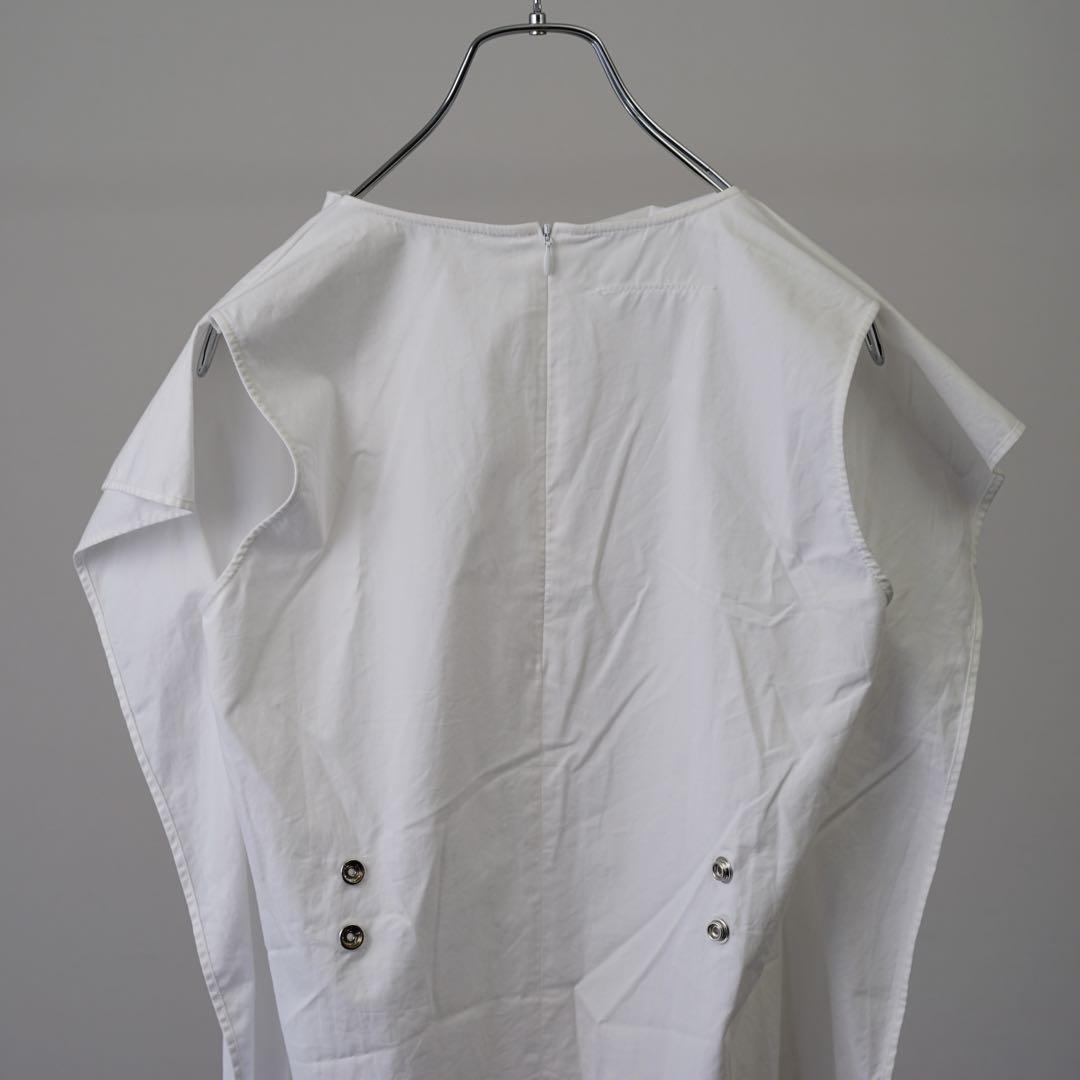 美品 MM6 メゾンマルジェラ ノースリーブ ロングブラウス コットン 18ss